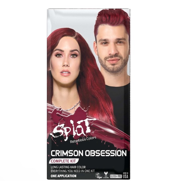 Splat 3 pack Crimson Red Hair Dye Color Kit Bundle semi permanent with Bleach - Picture 9 of 9
